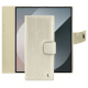 Custodia in pelle Samsung Galaxy Z Fold6 - Crocodile milk ( Pantone #d6d2c4 ) 