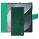 Capa de couro para carteira Samsung Galaxy Z Fold6 - Crocodile pino ( Pantone #173F35 ) 