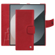 Samsung Galaxy Z Fold6 leather wallet case - Rouge troupelenc ( Pantone #AB191A )
