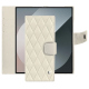 Samsung Galaxy Z Fold6 leather wallet case - Blanc - Couture ( Nappa - White ) 