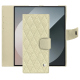 Custodia in pelle Samsung Galaxy Z Fold6 - Ivoire - Couture ( Pantone #d6d6c6 ) 