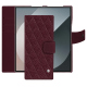 Capa de couro para carteira Samsung Galaxy Z Fold6 - Lie de vin - Couture ( Pantone #412234 ) 