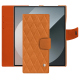 Funda de piel para cartera Samsung Galaxy Z Fold6 - Mandarine vintage - Couture ( Pantone #d47231 ) 