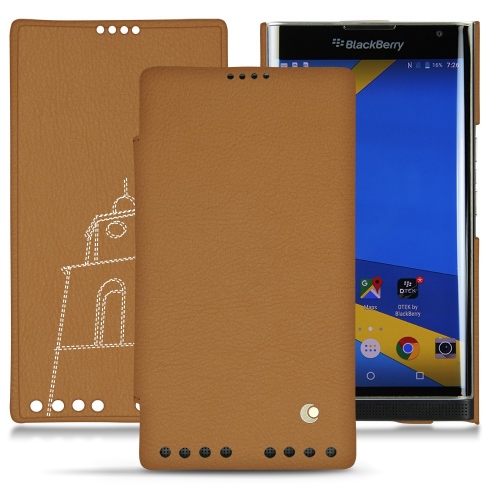 Custodia in pelle Blackberry PrivCastan esparciate ( Pantone #824F2A )