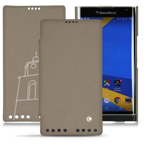 Funda de piel Blackberry PrivDarboun sabla ( Pantone #BCB1A1 )