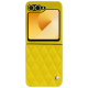 Capa em pele Samsung Galaxy Z Flip5 - Jaune fluo - Couture ( Pantone #c9ff57 ) 