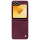 Capa em pele Samsung Galaxy Z Flip6 - Prune vintage ( Pantone #612434 ) 