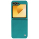 Coque cuir Samsung Galaxy Z Flip6 - Bleu fluo 