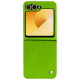 Lederschutzhülle Samsung Galaxy Z Flip6 - Vert fluo ( Pantone #00ab5f ) 