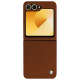 Custodia in pelle Samsung Galaxy Z Flip6 - Marron Veggie ( Pantone #95614d ) 