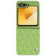 Custodia in pelle Samsung Galaxy Z Flip6 - Vert olive - Couture ( Nappa - Pantone #a7c58e ) 