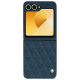 Funda de piel Samsung Galaxy Z Flip6 - Indigo - Couture ( Pantone #1f4565 ) 
