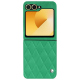 Custodia in pelle Samsung Galaxy Z Flip6 - Menthe vintage - Couture ( Pantone #37b375 ) 