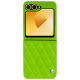 Funda de piel Samsung Galaxy Z Flip6 - Vert fluo - Couture ( Pantone #00ab5f ) 
