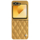 Funda de piel Samsung Galaxy Z Flip6 - Or Maïa - Couture ( Pantone 871C ) 