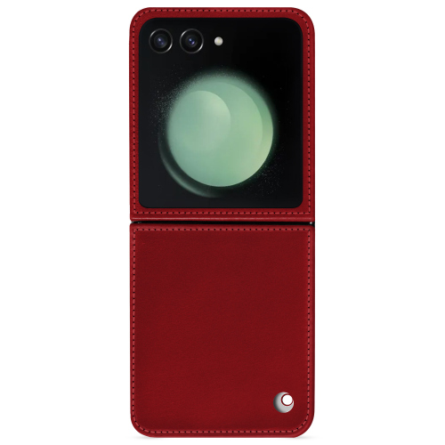 Coque sur-mesure luxe pour Samsung Galaxy Z Flip5Rouge ( Nappa - Pantone #d50032 ) 