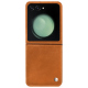 Samsung Galaxy Z Flip5 leather cover - Mandarine vintage ( Pantone #d47231 ) 