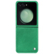 Coque cuir Samsung Galaxy Z Flip5 - Menthe vintage ( Pantone #37b375 ) 