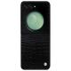 Custodia in pelle Samsung Galaxy Z Flip5 - Crocodile nero ( Noir / Black) 