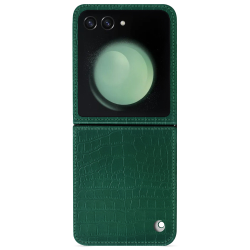 Custodia di lusso personalizzata per Samsung Galaxy Z Flip5Crocodile pino ( Pantone #173F35 ) 