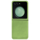 Coque cuir Samsung Galaxy Z Flip5 - Vert olive PU ( Pantone #a7c58e )