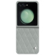 Lederschutzhülle Samsung Galaxy Z Flip5 - Gris - Couture ( Nappa - Pantone #c1c6c8 ) 