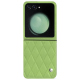 硬质真皮保护套 Samsung Galaxy Z Flip5 - Vert olive - Couture ( Nappa - Pantone #a7c58e ) 