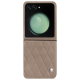 Capa em pele Samsung Galaxy Z Flip5 - Taupe vintage - Couture ( Pantone #591d16 ) 