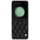 Samsung Galaxy Z Flip5 leather cover - Onyx - Couture ( Noir / Black ) 