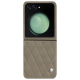 Custodia in pelle Samsung Galaxy Z Flip5 - Darboun sabla - Couture ( Pantone #BCB1A1 )