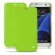 Capa em pele Samsung Galaxy S7 Edge - Vert fluo