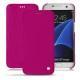 Funda de piel Samsung Galaxy S7 Edge - Rose fluo