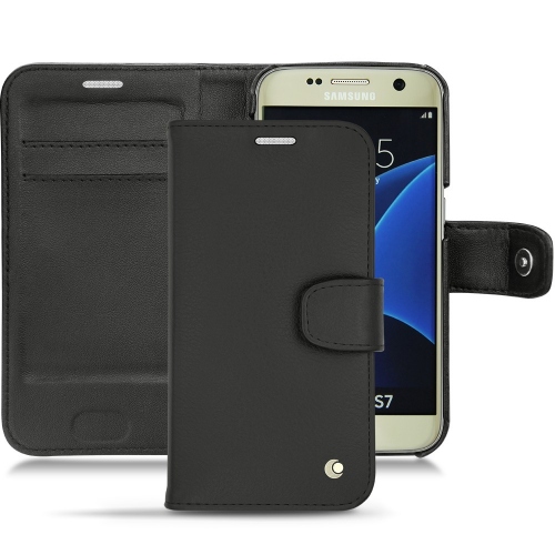 가죽 커버 Samsung Galaxy S7 - Noir ( Nappa - Black ) 