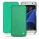 Samsung Galaxy S7 Edge leather case - Menthe vintage ( Pantone 562C ) 