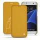 Housse cuir Samsung Galaxy S7 Edge - Jaune soulèu