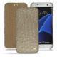 Housse cuir Samsung Galaxy S7 Edge - Autruche desert