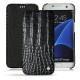 Capa em pele Samsung Galaxy S7 Edge - Crocodile nero