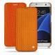 Funda de piel Samsung Galaxy S7 Edge - Abaca arancio