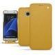Housse cuir Samsung Galaxy S7 Edge - Mimosa ( Pantone 141C ) 