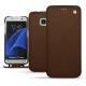 Samsung Galaxy S7 Edge leather case - Châtaigne ( Pantone 476C ) 