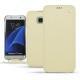 Capa em pele Samsung Galaxy S7 Edge - Ivoire ( Sleek P C12 - White ) 