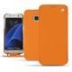 Housse cuir Samsung Galaxy S7 Edge - Orange ( Nappa - Pantone 1495U ) 