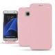Custodia in pelle Samsung Galaxy S7 Edge - Rose ( Nappa - Pantone 2365C ) 