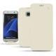 Housse cuir Samsung Galaxy S7 Edge - Blanc ( Nappa - White ) 
