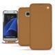 Capa em pele Samsung Galaxy S7 Edge - Castan esparciate