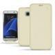 Capa em pele Samsung Galaxy S7 Edge - Blanc escumo
