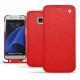 Housse cuir Samsung Galaxy S7 Edge - Tomate ( Pantone 187C ) 