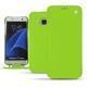 Lederschutzhülle Samsung Galaxy S7 Edge - Vert fluo