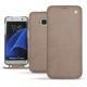 Housse cuir Samsung Galaxy S7 Edge - Taupe vintage ( Pantone 7530C ) 