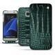 Funda de piel Samsung Galaxy S7 Edge - Crocodile pino